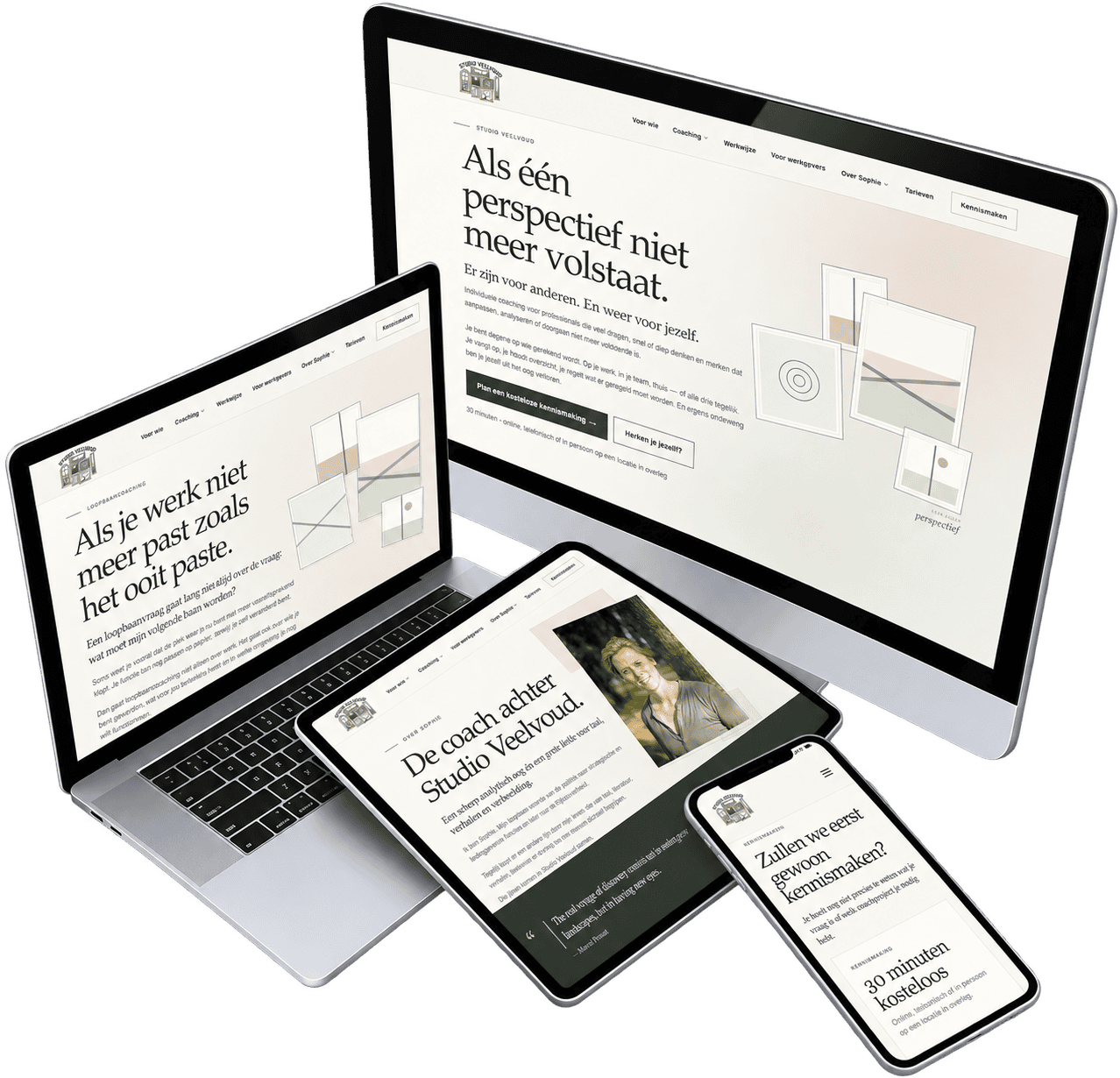 Websitepresentatie van Studio Veelvoud